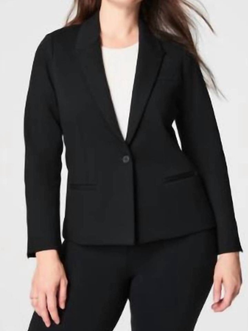 Spanx Blazer Ponte Collar in Black